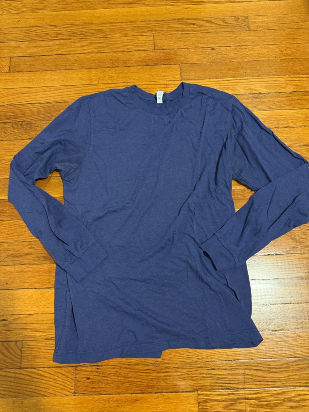 Bella Canvas Men's Long Sleeve Crew in Navy Blue